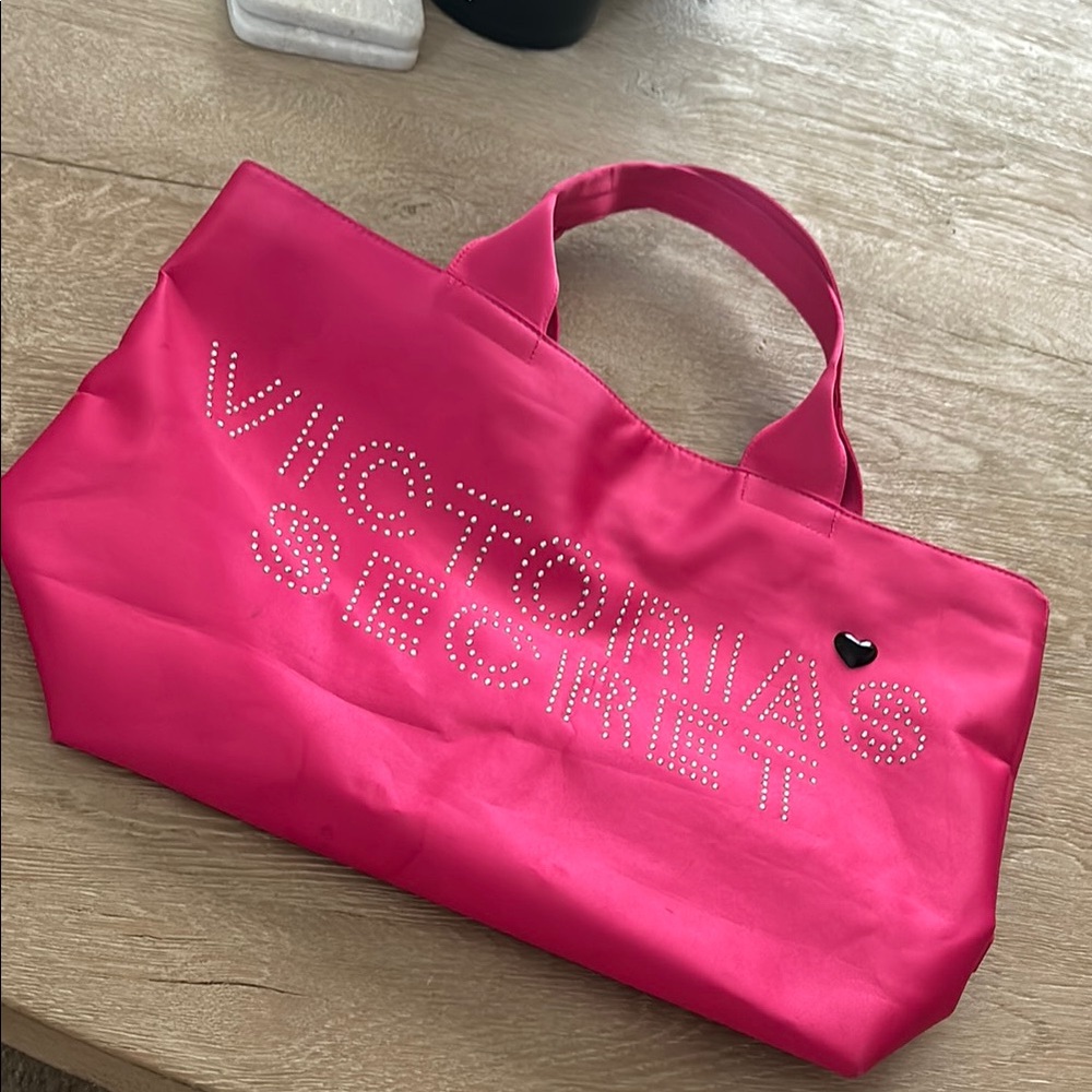 Victoria's Secret Pink vintage Canvas Tote Bag with bling Victoria secret!